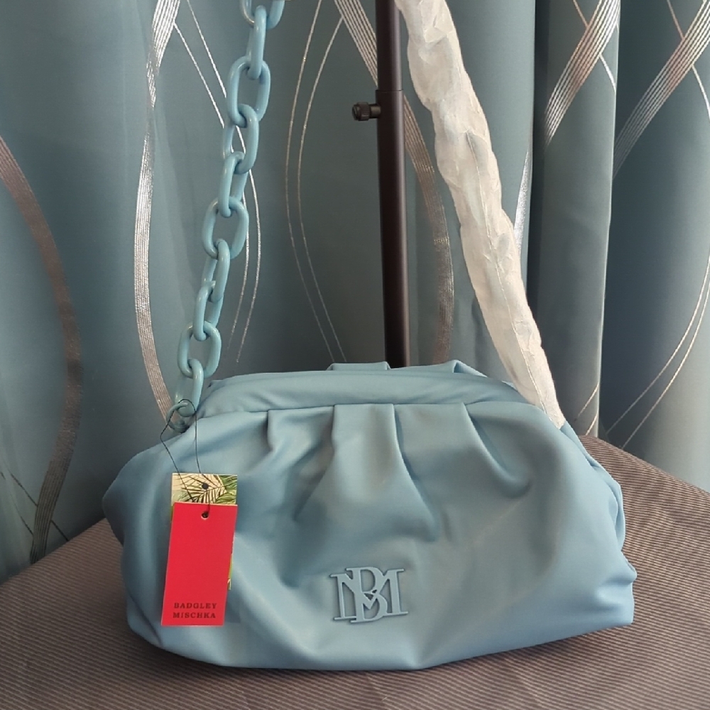 Badgley Mischka Light Blue Shoulder Bag